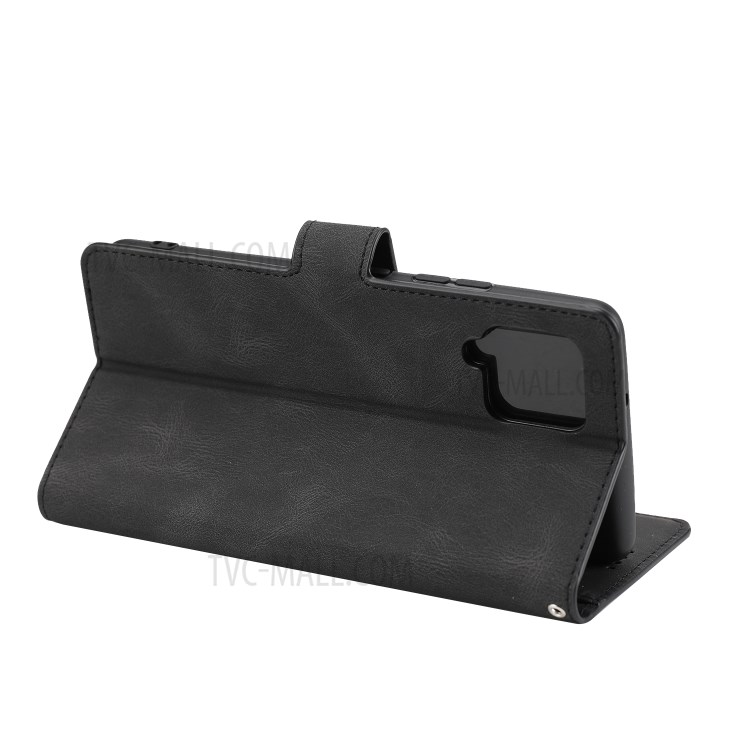 Fantasy Classic Leather Case Mobile Phone Cover with Wallet Stand for Samsung Galaxy F62/M62 - Black-13