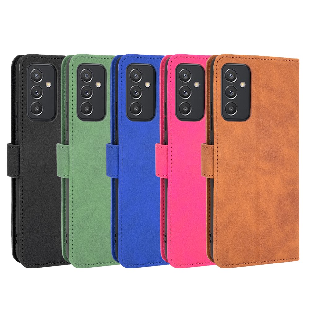 Wallet Stand Design Folio Flip Skin-touch Feeling Leather Protective Shell Phone Cover for Samsung Galaxy A82 5G/Galaxy Quantum 2 - Black-10