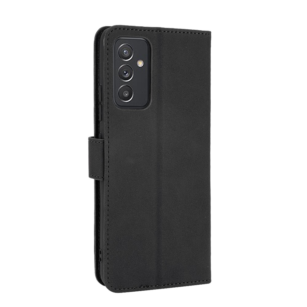 Wallet Stand Design Folio Flip Skin-touch Feeling Leather Protective Shell Phone Cover for Samsung Galaxy A82 5G/Galaxy Quantum 2 - Black-5