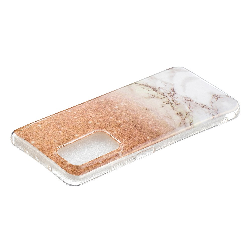Anti-Scratch IMD Marble Pattern Printing TPU Back Cover with for Samsung Galaxy A32 4G (EU Version) - White/Gold-3