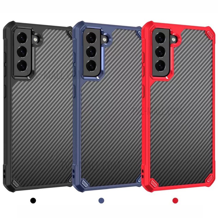 Shockproof Anti-slip TPU + Clear Acrylic Hybrid Phone Case Cover for Samsung Galaxy S21 5G - Black-8