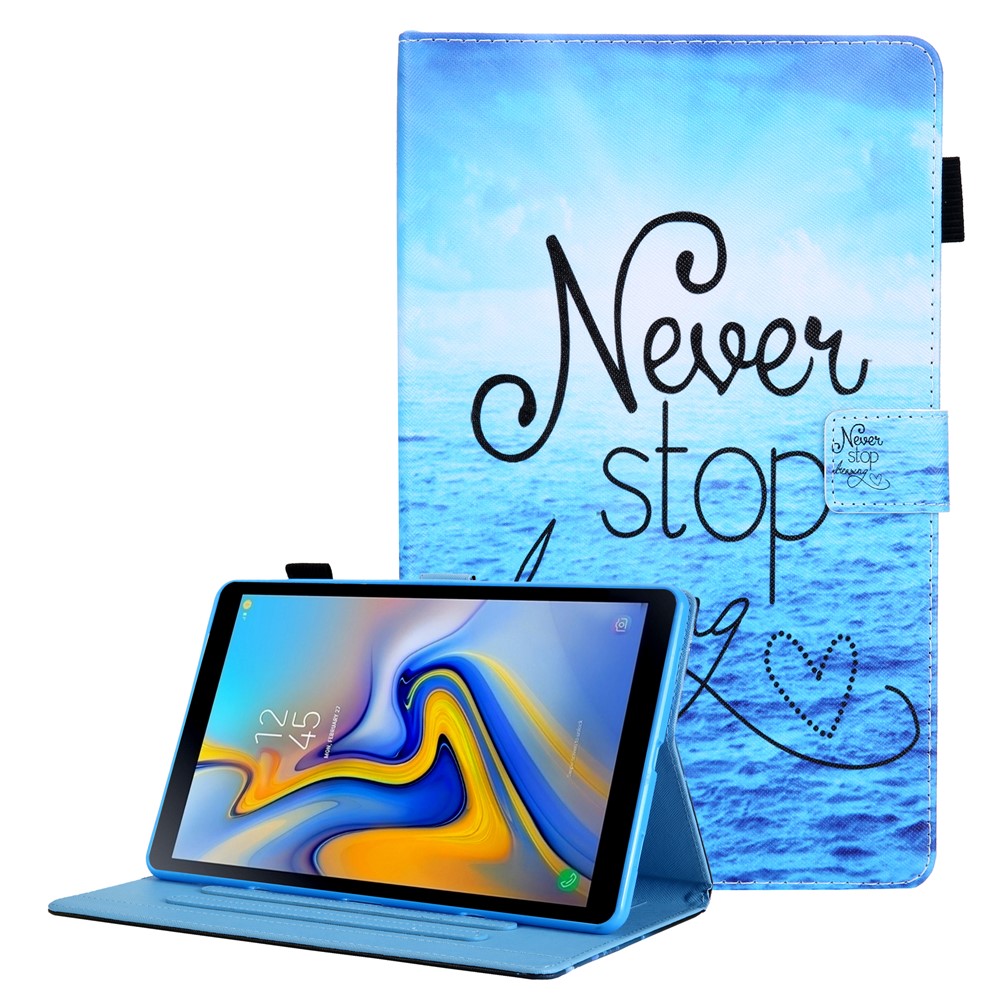 Pattern Printing Leather Tablet Case Stand with Card Holder for Samsung Galaxy Tab A7 Lite 8.4 (2021) T220/225 - Never Stop Dreaming-1