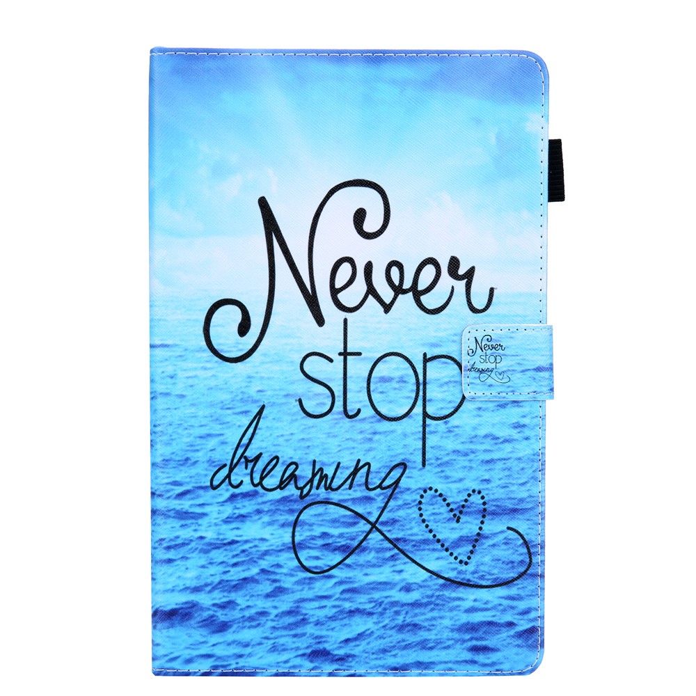 Pattern Printing Leather Tablet Case Stand with Card Holder for Samsung Galaxy Tab A7 Lite 8.4 (2021) T220/225 - Never Stop Dreaming-2