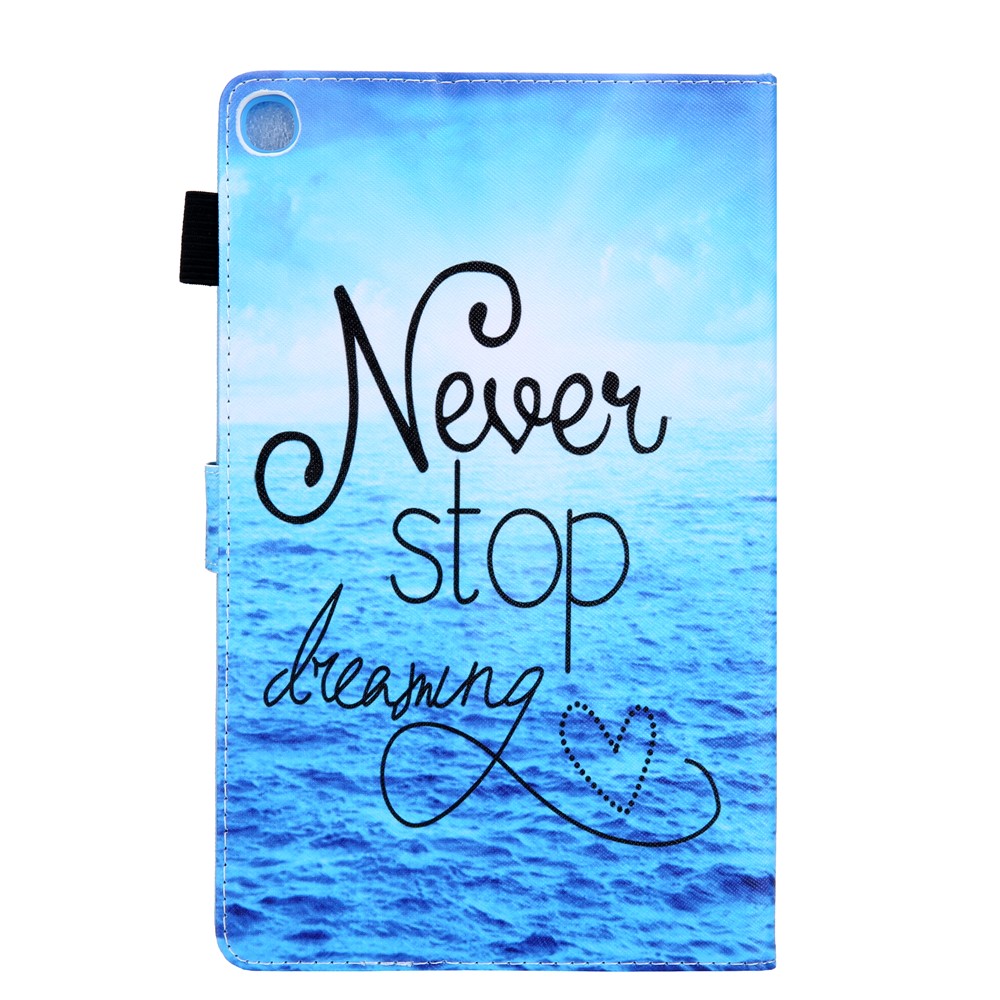 Pattern Printing Leather Tablet Case Stand with Card Holder for Samsung Galaxy Tab A7 Lite 8.4 (2021) T220/225 - Never Stop Dreaming-3