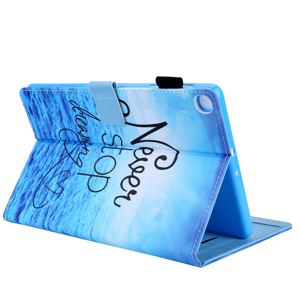 Pattern Printing Leather Tablet Case Stand with Card Holder for Samsung Galaxy Tab A7 Lite 8.4 (2021) T220/225 - Never Stop Dreaming-5
