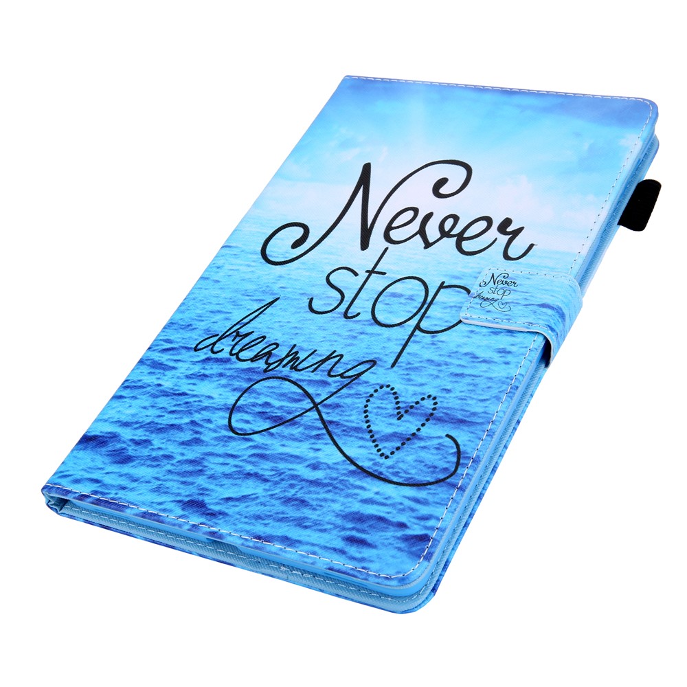 Pattern Printing Leather Tablet Case Stand with Card Holder for Samsung Galaxy Tab A7 Lite 8.4 (2021) T220/225 - Never Stop Dreaming-6