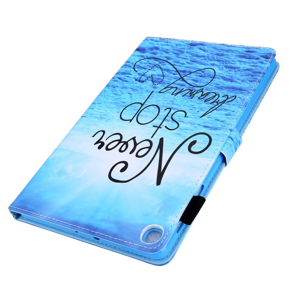 Pattern Printing Leather Tablet Case Stand with Card Holder for Samsung Galaxy Tab A7 Lite 8.4 (2021) T220/225 - Never Stop Dreaming-7