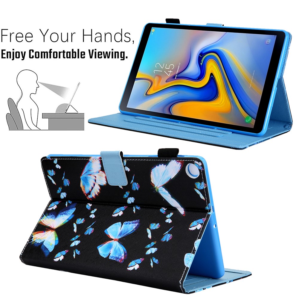Pattern Printing Stand Leather Protector Case Shell for Samsung Galaxy Tab A7 Lite 8.4 (2021) T220/225 - Blue Butterfly-3
