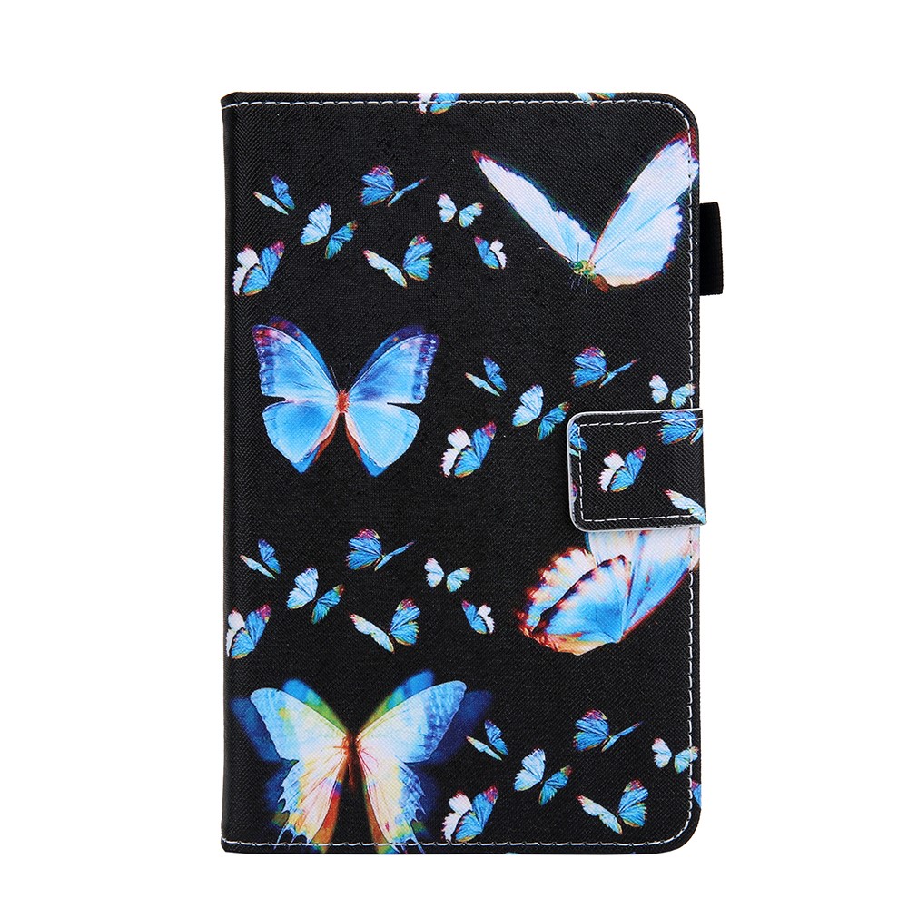 Pattern Printing Stand Leather Protector Case Shell for Samsung Galaxy Tab A7 Lite 8.4 (2021) T220/225 - Blue Butterfly-5