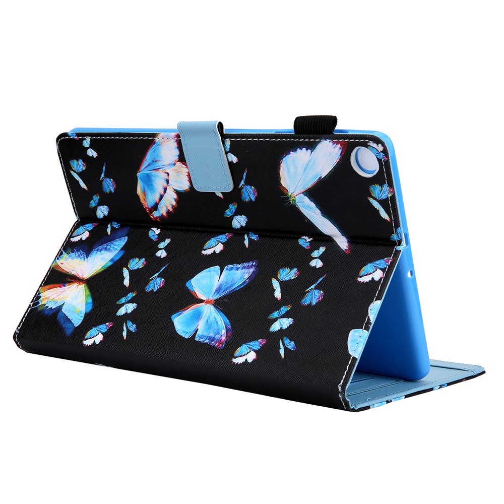 Pattern Printing Stand Leather Protector Case Shell for Samsung Galaxy Tab A7 Lite 8.4 (2021) T220/225 - Blue Butterfly-7