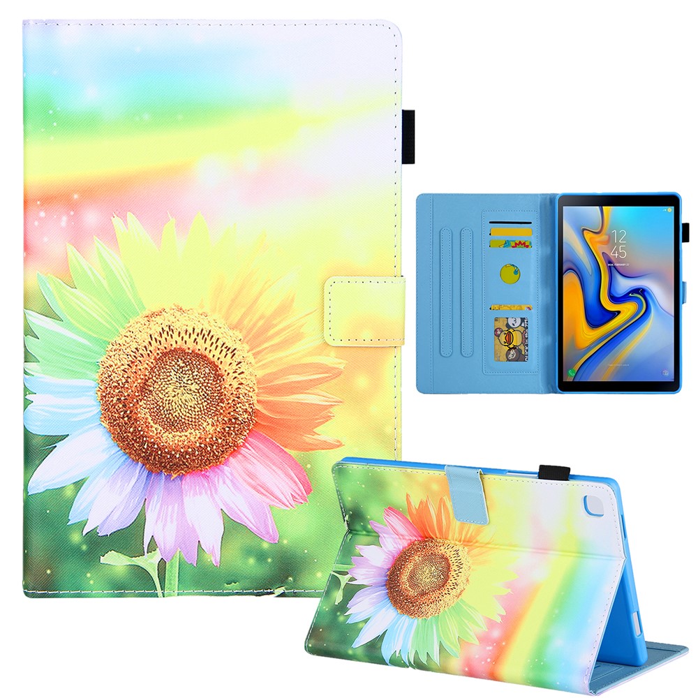 Pattern Printing Leather Case Tablet Protective Cover Stand for Samsung Galaxy Tab A7 Lite 8.4 (2021) T220/225 - Sunflower-11