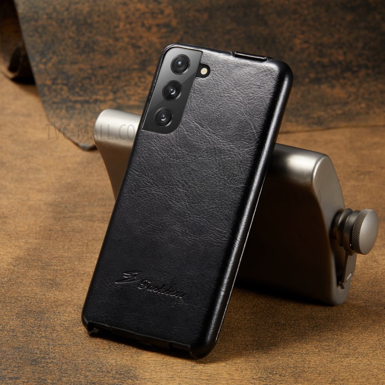 Textured Leather Phone Cover Vertical Flip Shell for Samsung Galaxy S21 5G - Black-7