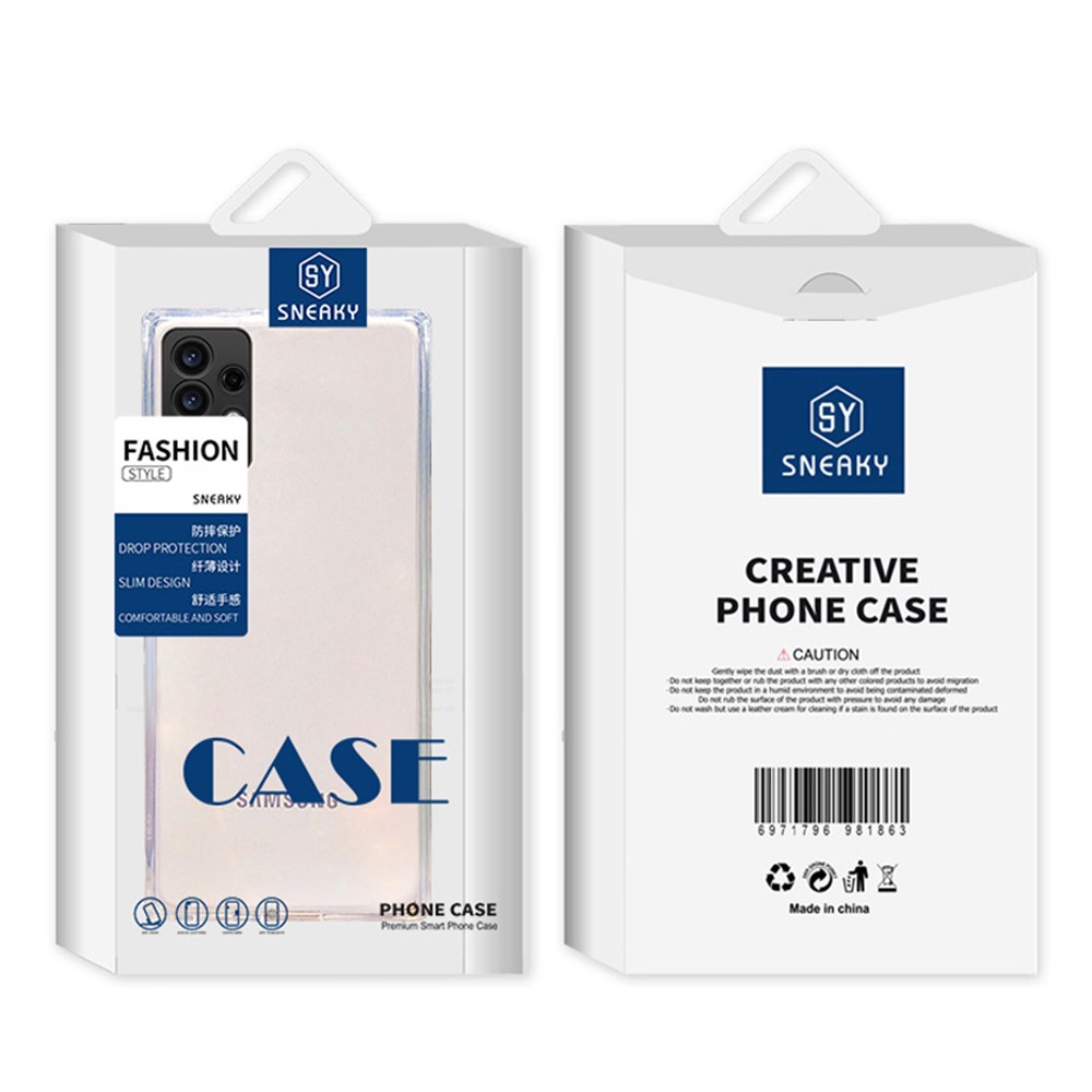 SNEAKY Precise Cut-Out Soft TPU Case with Fluorescence Design for Samsung Galaxy A32 5G - Transparent-5