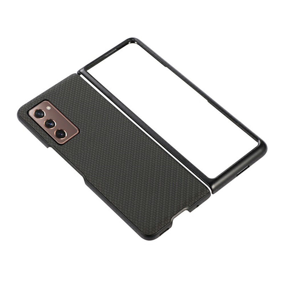 Carbon Fiber Texture Leather Case for Samsung Galaxy Z Fold2 5G - Black-3