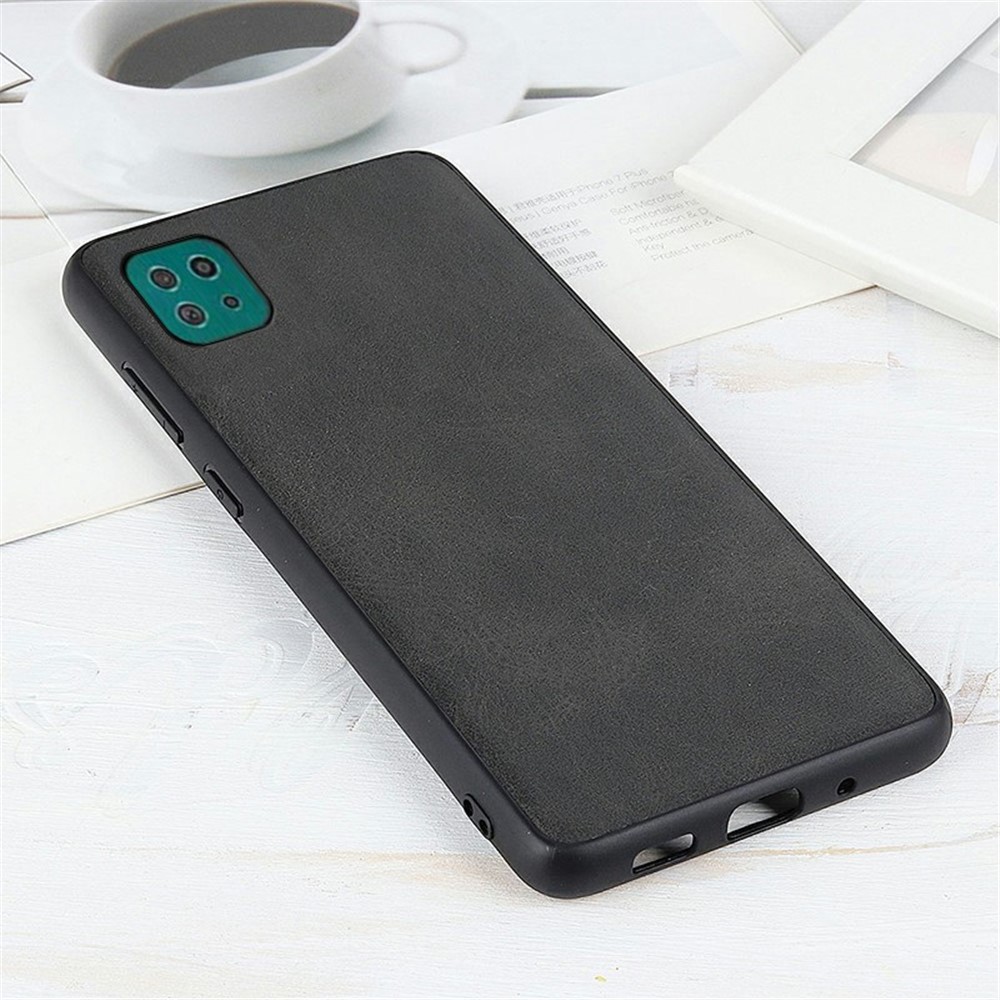 Leather + TPU + PC Anti-Scratch Phone Case for Samsung Galaxy A22 5G (EU Version) - Black-2
