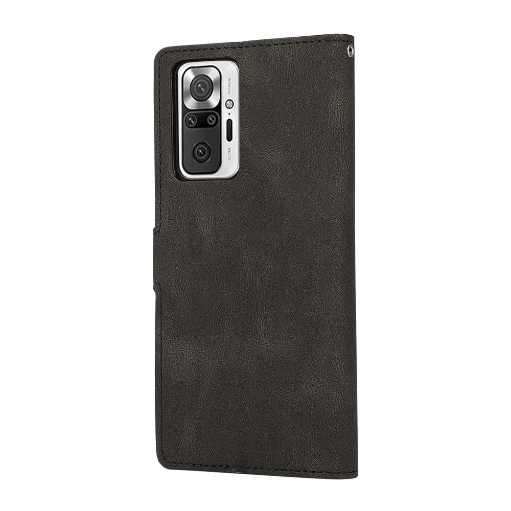 Fantasy Classic Leather Case Mobile Phone Cover with Wallet Stand for Xiaomi Redmi Note 10 Pro Max/Note 10 Pro - Black-4