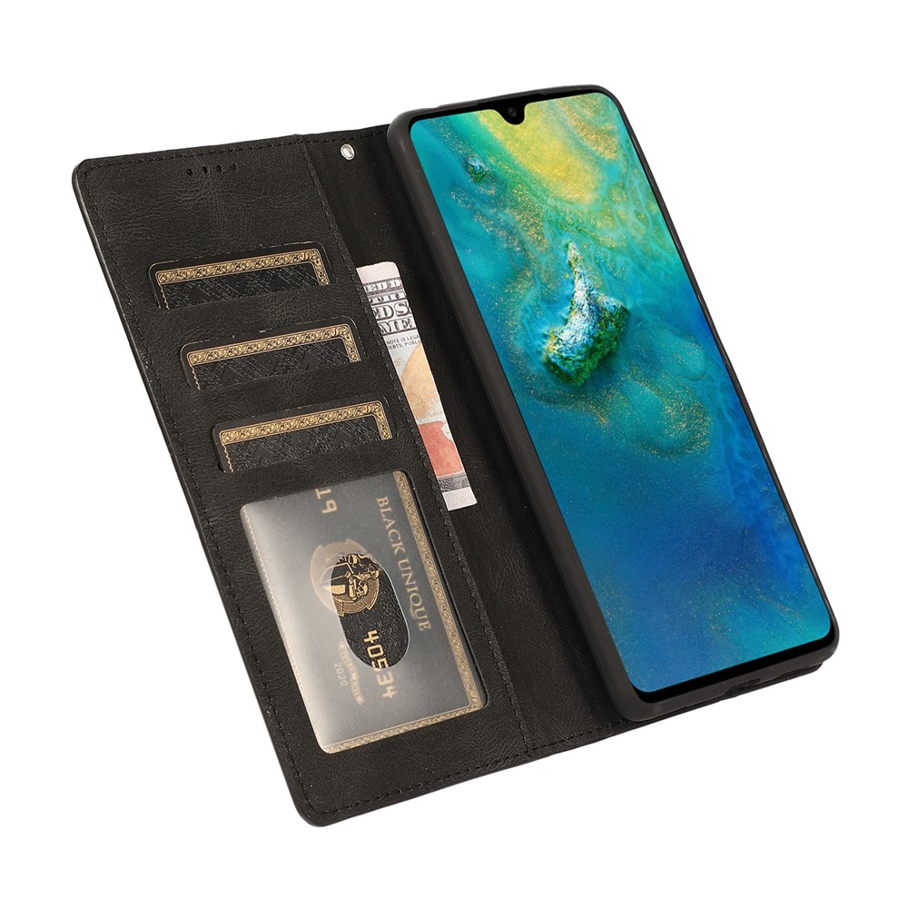 Fantasy Classic Leather Case Mobile Phone Cover with Wallet Stand for Xiaomi Redmi Note 10 Pro Max/Note 10 Pro - Black-7