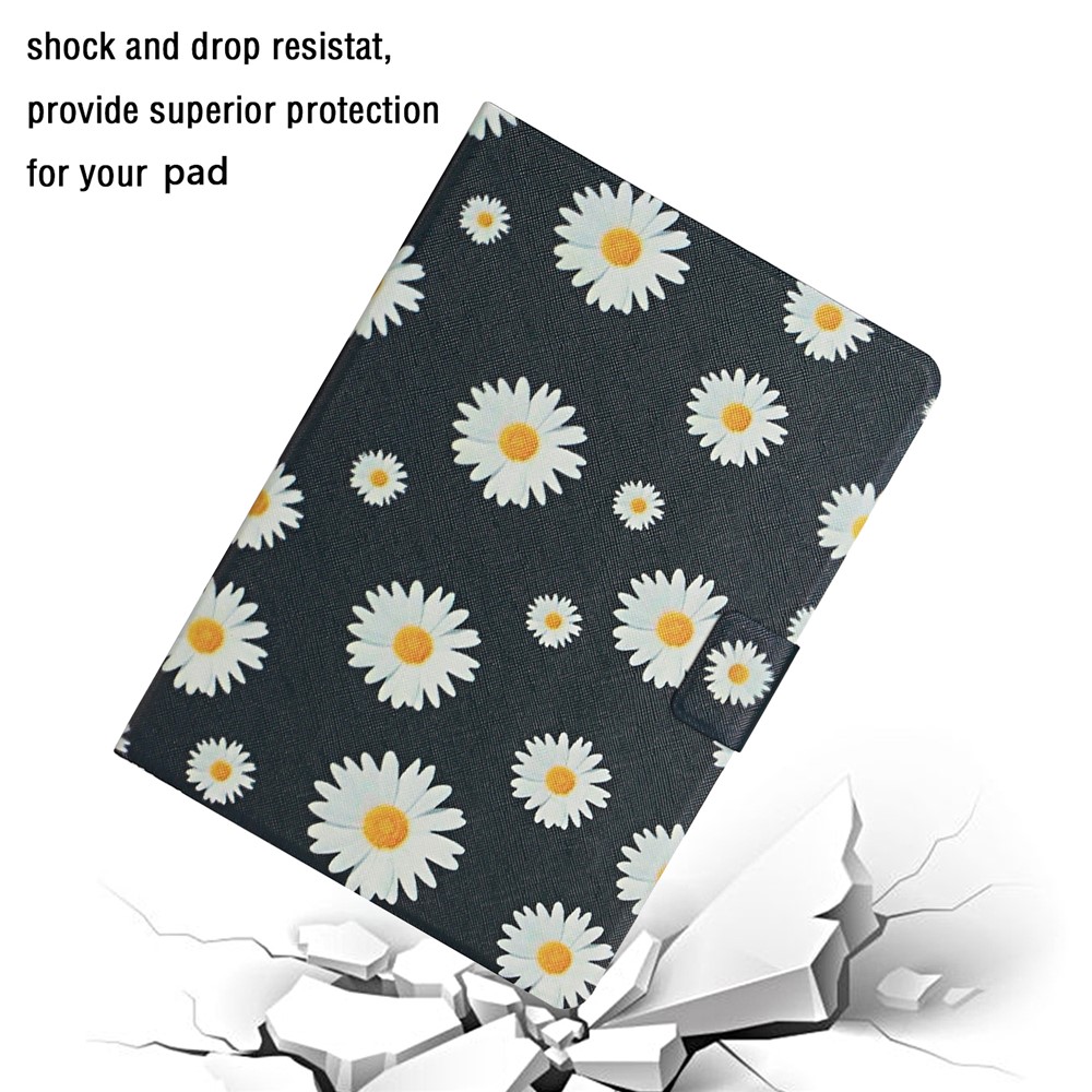 Flora Patterned Protective Leather Cover Stand Case for Samsung Galaxy Tab A7 Lite 8.7 T220 / T225 - Daisy-7