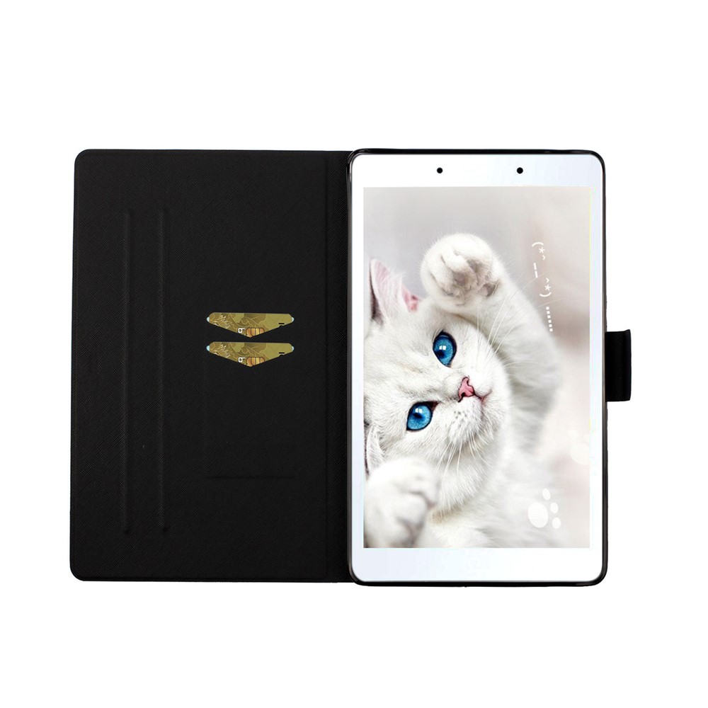 Marble Pattern Card Holder PU Leather Tablet Cover for Samsung Galaxy Tab A7 Lite 8.7 inch T220 / T225 - Pink-7