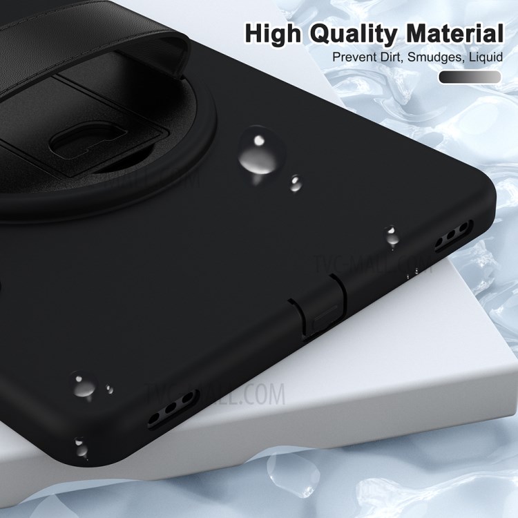 360 Degree Rotatory Kickstand PC + TPU Case with Pen Slot for Samsung Galaxy Tab S7 T870/T875 - Black-5