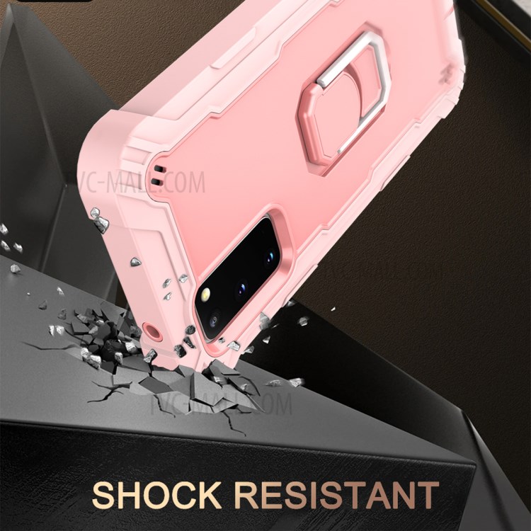 Shockproof PC + Silicone Phone Case with Built-in Kickstand Design for Samsung Galaxy S20 FE/S20 Fan Edition/S20 FE 5G/S20 Fan Edition 5G - Rose Gold-6