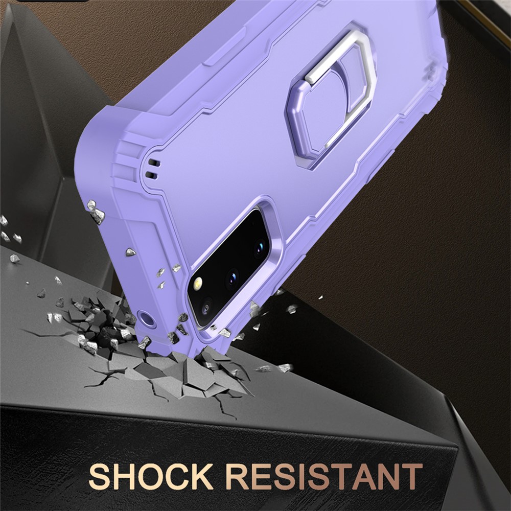 Shockproof PC + Silicone Phone Case with Built-in Kickstand Design for Samsung Galaxy S20 FE/S20 Fan Edition/S20 FE 5G/S20 Fan Edition 5G - Purple-6