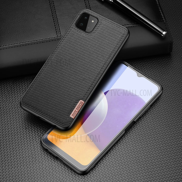 DUX DUCIS FINO Series PVC+PC+TPU+Nylon Combo Well-Protected Hybrid Cell Phone Back Case Cover for Samsung Galaxy A22 5G (EU Version) - Black-2
