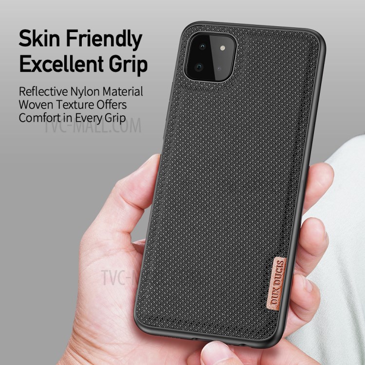 DUX DUCIS FINO Series PVC+PC+TPU+Nylon Combo Well-Protected Hybrid Cell Phone Back Case Cover for Samsung Galaxy A22 5G (EU Version) - Black-8