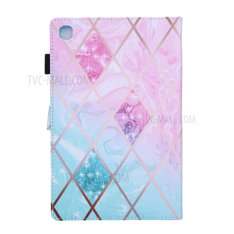 Pattern Printing Shockproof Leather Tablet Case Shell Cover with Card Slot for Samsung Galaxy Tab A 8.0 (2019) with S Pen SM-P200 - Rose/Blue-3
