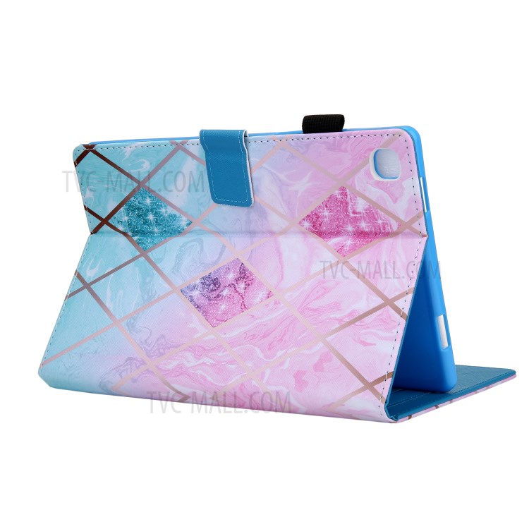 Pattern Printing Shockproof Leather Tablet Case Shell Cover with Card Slot for Samsung Galaxy Tab A 8.0 (2019) with S Pen SM-P200 - Rose/Blue-4