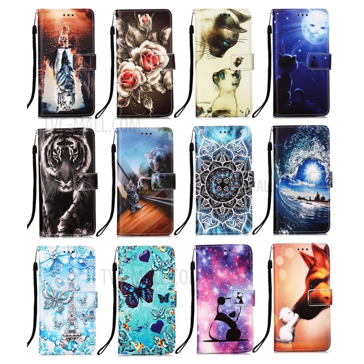 Leather Wallet Stand Pattern Printing Design Protector Case for Samsung Galaxy Xcover 5 - Dog Kiss-12