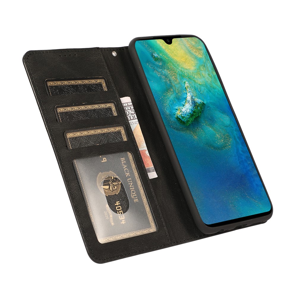 Fantasy Classic Leather Wallet Stand Phone Cover Case for Xiaomi Redmi Note 10 4G/Note 10S - Black-6