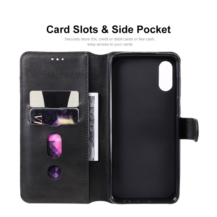 ENKAY Wallet Design PU Leather + TPU Phone Stand Case for Samsung Galaxy A02 / M02 (EU Version) - Black-4