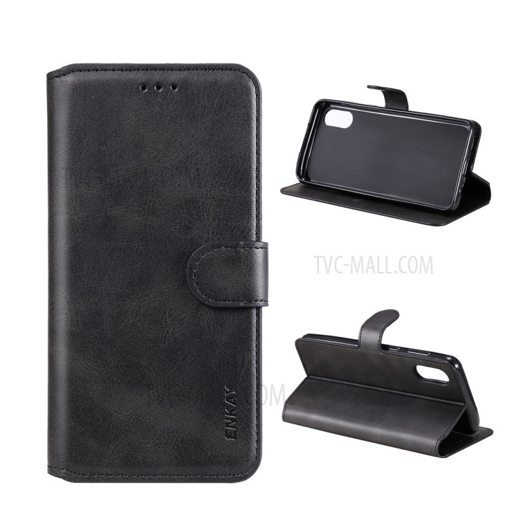 ENKAY Wallet Design PU Leather + TPU Phone Stand Case for Samsung Galaxy A02 / M02 (EU Version) - Black-7
