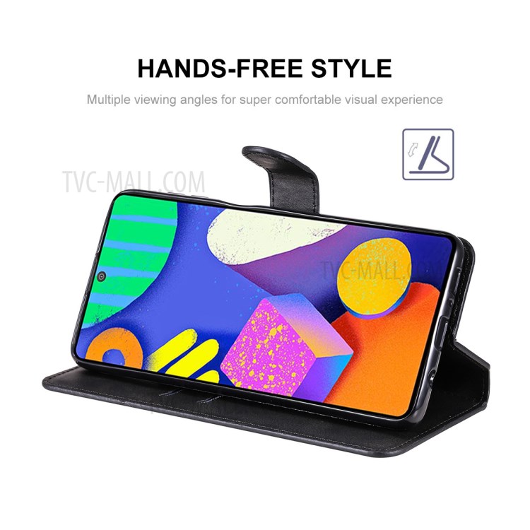 ENKAY PU Leather + TPU Hybrid Phone Case Wallet Stand Cover for Samsung Galaxy M62 / F62 - Black-3