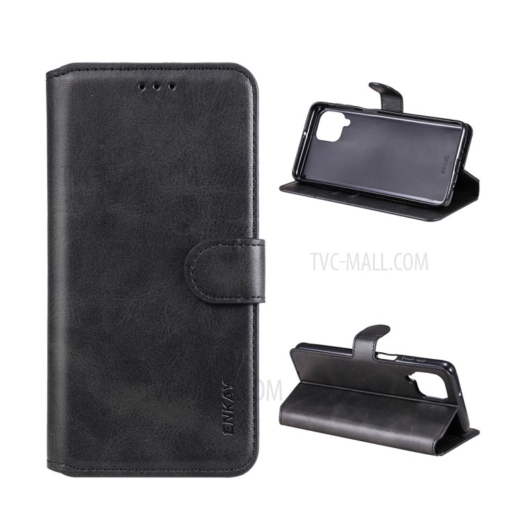 ENKAY PU Leather + TPU Hybrid Phone Case Wallet Stand Cover for Samsung Galaxy M62 / F62 - Black-7