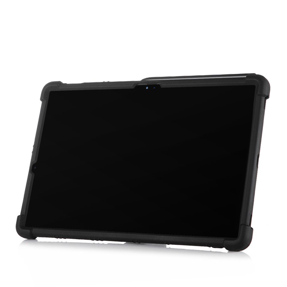 Slide-Out Kickstand Design Silicone Tablet Cover Case for Samsung Galaxy Tab S7 - Black-4