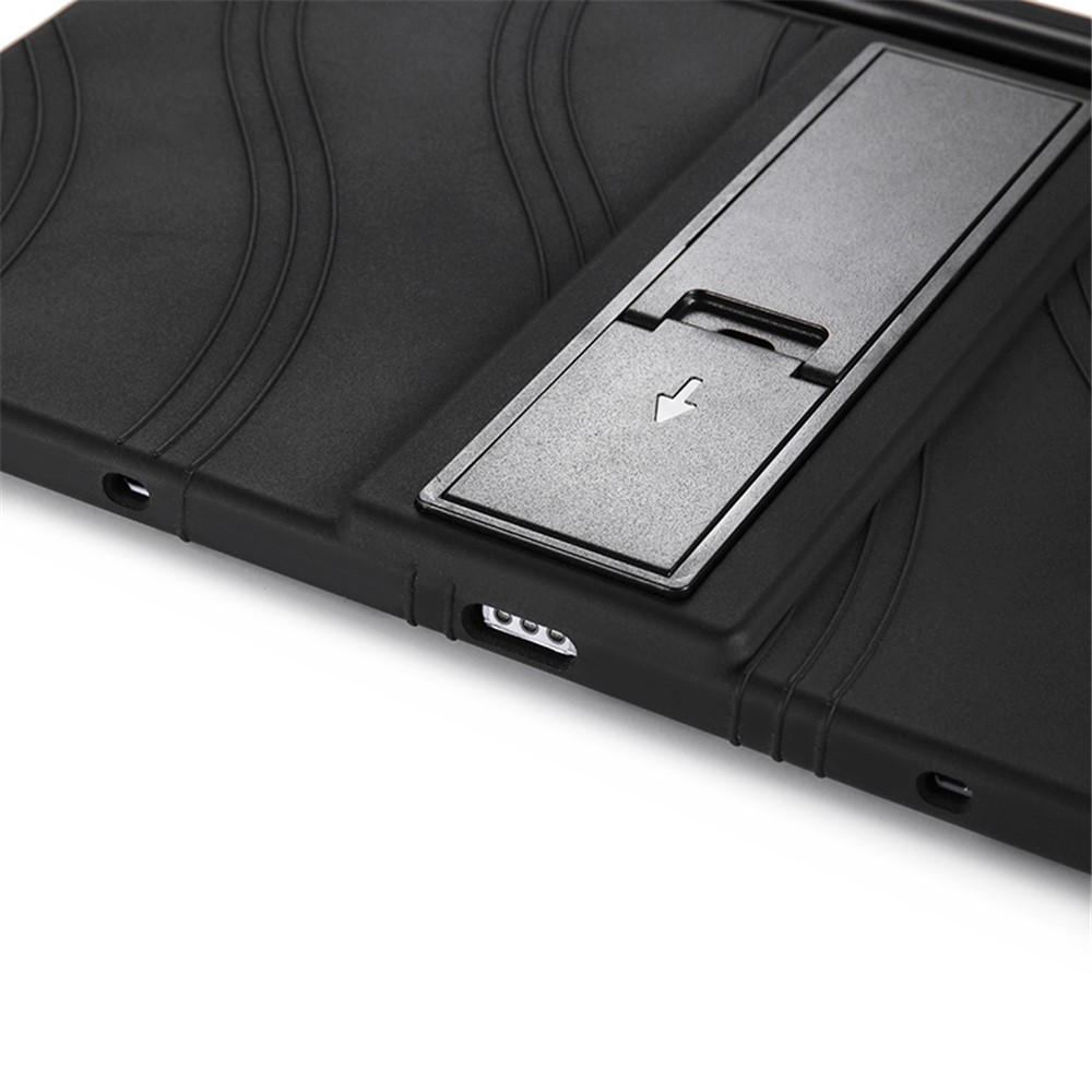 Slide-Out Kickstand Design Silicone Tablet Cover Case for Samsung Galaxy Tab S7 - Black-6