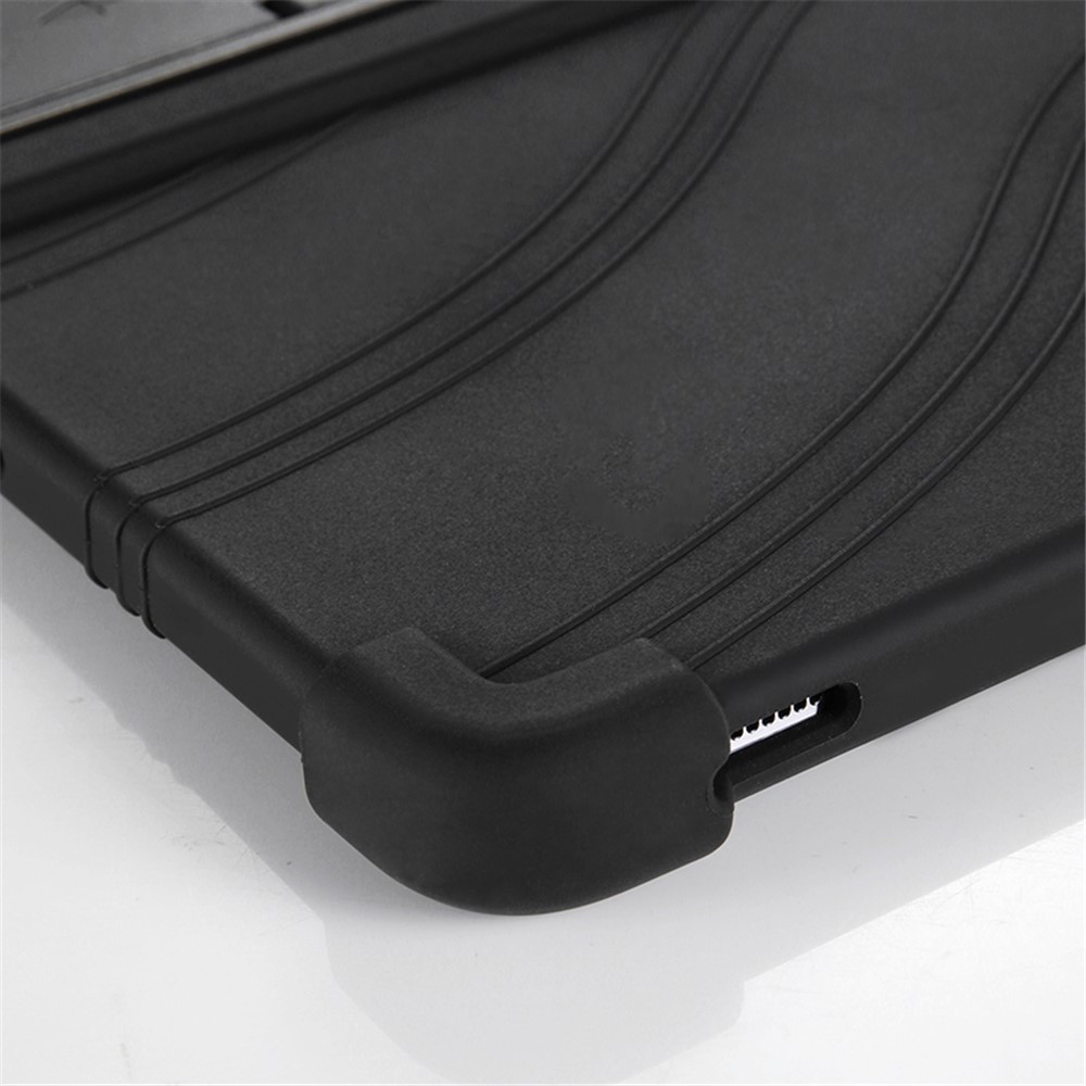 Slide-Out Kickstand Design Silicone Tablet Cover Case for Samsung Galaxy Tab S7 - Black-7