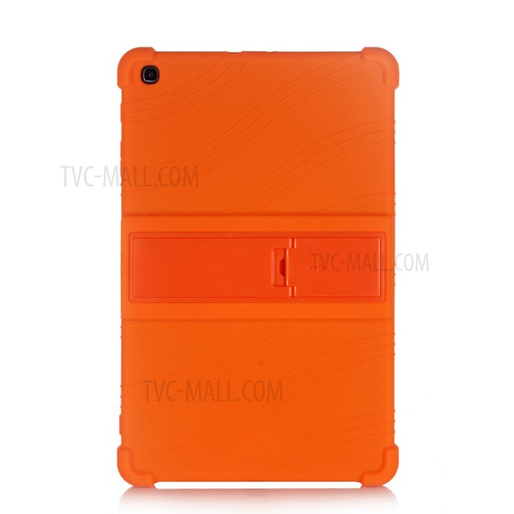 Soft Silicone Tablet Case Kickstand Design Tablet Protective Cover for Samsung Galaxy Tab A 10.1 (2019) T515 T510 - Orange-1