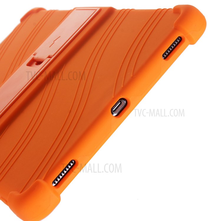 Soft Silicone Tablet Case Kickstand Design Tablet Protective Cover for Samsung Galaxy Tab A 10.1 (2019) T515 T510 - Orange-6