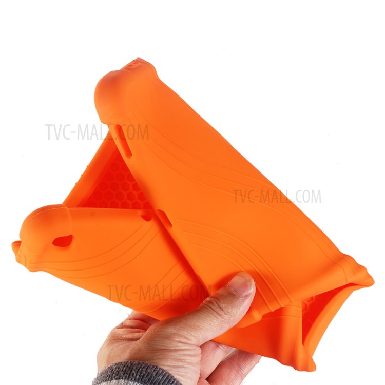 Soft Silicone Tablet Case Kickstand Design Tablet Protective Cover for Samsung Galaxy Tab A 10.1 (2019) T515 T510 - Orange-8