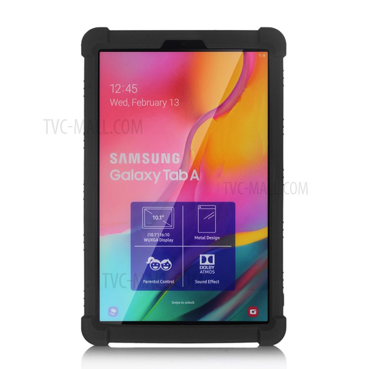 Soft Silicone Tablet Case Kickstand Design Tablet Protective Cover for Samsung Galaxy Tab A 10.1 (2019) T515 T510 - Black-2