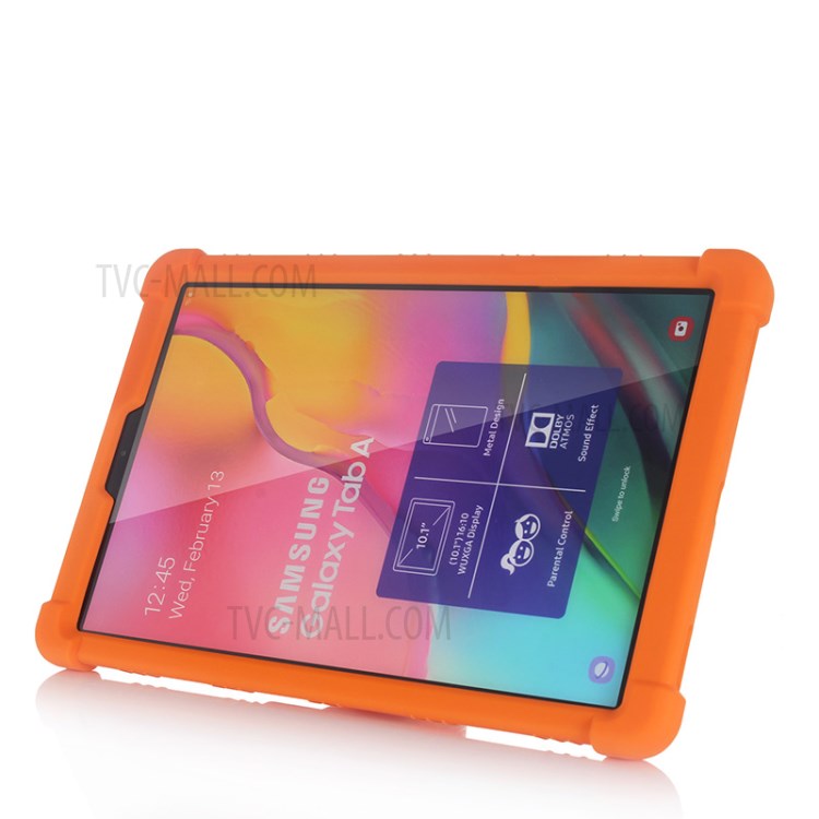 Soft Silicone Tablet Case Kickstand Design Tablet Protective Cover for Samsung Galaxy Tab A 10.1 (2019) T515 T510 - Black-4