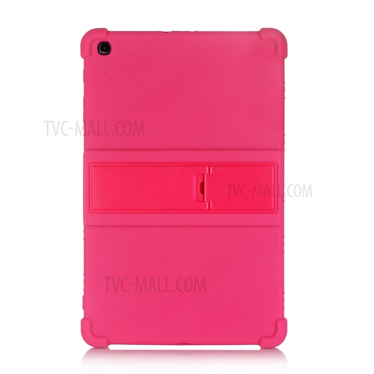 Soft Silicone Tablet Case Kickstand Design Tablet Protective Cover for Samsung Galaxy Tab A 10.1 (2019) T515 T510 - Rose-1