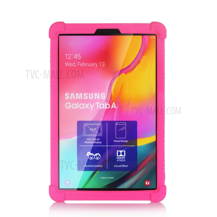 Soft Silicone Tablet Case Kickstand Design Tablet Protective Cover for Samsung Galaxy Tab A 10.1 (2019) T515 T510 - Rose-2