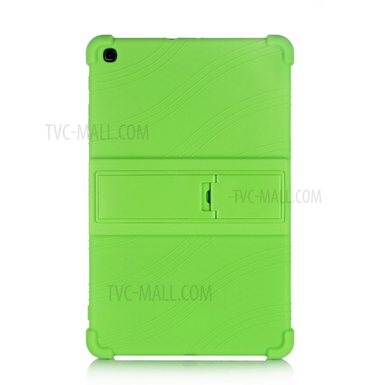 Soft Silicone Tablet Case Kickstand Design Tablet Protective Cover for Samsung Galaxy Tab A 10.1 (2019) T515 T510 - Green-1