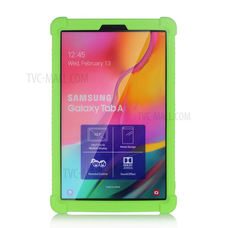 Soft Silicone Tablet Case Kickstand Design Tablet Protective Cover for Samsung Galaxy Tab A 10.1 (2019) T515 T510 - Green-2