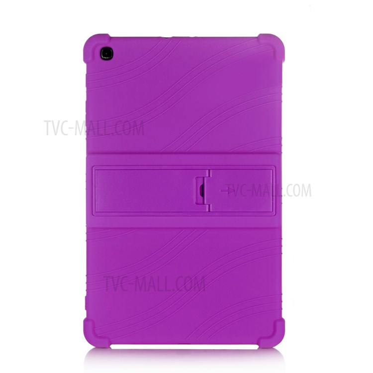 Soft Silicone Tablet Case Kickstand Design Tablet Protective Cover for Samsung Galaxy Tab A 10.1 (2019) T515 T510 - Purple-1