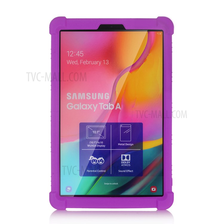 Soft Silicone Tablet Case Kickstand Design Tablet Protective Cover for Samsung Galaxy Tab A 10.1 (2019) T515 T510 - Purple-2